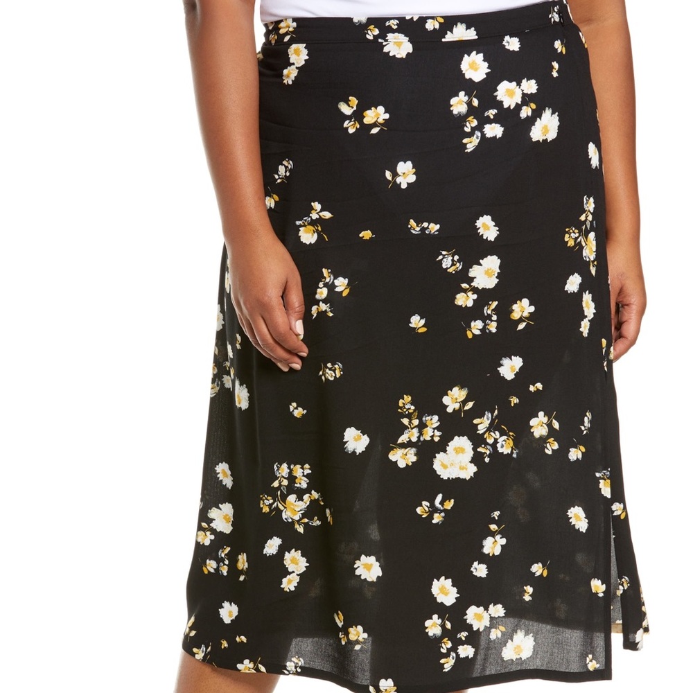 BP Floral midi skirt